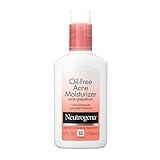 Neutrogena Oil Free Acne Facial Moisturizer with.5% Salicylic Acid Acne Treatment, Pink Grapefruit Acne Fighting Face Lotion for Breakouts, Non-Greasy & Non-Comedogenic, 4 fl. oz