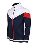 SCREENSHOT-F11956 Mens Urban Hip Hop Premium Track Jacket - Athletic Color Block Fashion Sweatshirt-Navy-Medium