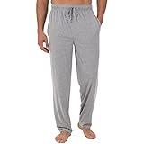 Fruit of the Loom Men's Extended Sizes Jersey Knit Sleep Pant (1-Pack), Light Grey Heather, Large