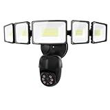 iMaihom Floodlight Camera Outdoor, 2K QHD Smart Home Security Cam with Motion-Activated, 5500LM Brightness 5 Heads Light, 360° Pan & Tilt, 2-Way Audio, Cloud/SD Storage, Color Night Vision