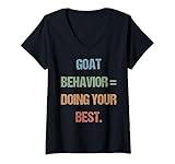 Womens GenZ Bruh Testing Day Teachers Goat Behavior Doing Your Best V-Neck T-Shirt