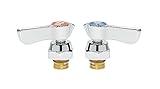 Krowne Silver Series 21-300L 1/4 Turn Ceramic Repair Kit with Hot and Cold Valve Handles for Commercial Food Industry Restaurant | Fits 10-4, 11-4, & 13-8 Faucets | 9"H x 6"W x 5"L, Stainless Steel