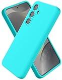 CUZMIGO for Samsung Galaxy S24 Plus Silicone Case, Slim Fit Premium Liquid Silicone Shockproof Phone Cover, Upgraded Camera Protection and Microfiber Lining 6.7inch, Glacier Blue