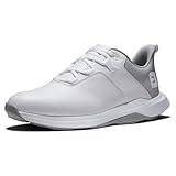 FootJoy Men's Prolite Previous Season Style Golf Shoe, White/Light Grey/Grey, 10.5