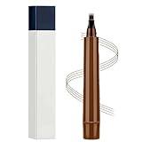 Microblading Eyebrow Pencil, Waterproof Four-tip Beard and Eyebrow Pen, Long-Lasting Brow Pen for Women, Natural Hair-Like Strokes 3D Eyebrow Makeup Pencil (Brown)