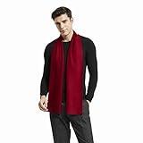 Glen Mila Mens Classic Winter Scarf Cashmere Winter Scarves Long Plain Fashion Formal Soft Scarf for Men