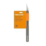 Fiskars SoftGrip Detail Craft Knife - 8" Exacto Knife for Crafting - Multi-Use Exacto Blade Included with Protective Cover