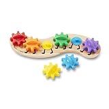 Melissa & Doug Rainbow Caterpillar Gear Toy With 6 Interchangeable Gears - For Toddlers And Babies