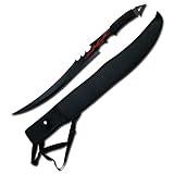 BladesUSA HK-1482 Red Flame Samurai Fantasy Sword, Black/Silver, 26-Inch Length