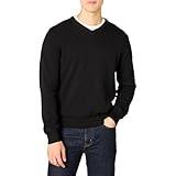 Amazon Essentials Men's V-Neck Sweater (Available in Big & Tall), Black, Medium