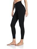 HeyNuts Workout Pro Athletic High Waisted Yoga Leggings for Women, Buttery Soft Workout Pants Compression 7/8 Leggings with Inner Pockets Black_25'' S(4/6)