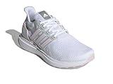 adidas Women's UBounce DNA Sneaker, White/Clear Pink/Silver Metallic, 9