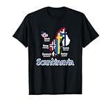 Scandinavia Flags Map T-Shirt