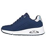 Skechers Girls UNO GEN1-ZIP and Stride Sneaker, Navy, 1 Little Kid
