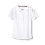 French Toast womens Short Sleeve Peter Pan Collar (Standard & Plus) Blouse, White, 18 US