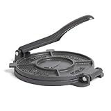 Alpha Living Tortilla Press – 8 Inch Cast Iron Quesadilla Maker – Heavy Duty Empanada Maker Press – Cast Iron Tortilla Maker for Kitchen, Home Use