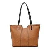 Montana West Tote Bag for Women Top Handle Satchel Purse Oversized Shoulder Handbag Hobo Bags Brown Christmas Gift MWC-118BR