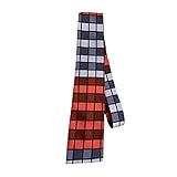 Rick Deckard Necktie - Everyday Wear & Costume Tie - 80s Sci-Fi Movie Square End Style Checkerboard Pattern Multicolor Blocks