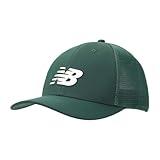 New Balance Adult Unisex Green 6 Panel Stretchable Mesh Adjustable Performance Running Trucker Hat