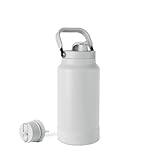 Simple Modern Trek Pivot | Half Gallon Water Bottle Jug with Handle & Boot | Interchangeable Straw & Chug Lids | Large Insulated Stainless Steel | Sports Camping Outdoors | 64oz, Ice Gray