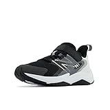 New Balance Kid's Rave Run V2 Hook and Loop Running Shoe, Black/White, 9 Toddler