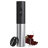 COKUNST Electric Wine Openers, Reusable Wine Bottle Corkscrew Opener with Foil Cutter, Battery Operated Stainless Steel Wine Remover for Home Kitchen Party Bar Restaurant