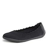 Dearfoams womens Original Comfort Misty Ballet Flat, Black, 9 US