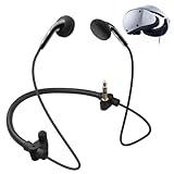 REEYEAR PSVR2 Earbuds Replacement, 3D Audio Crystal Sound Noise Cancellation Gaming Headsets fits for PlayStation VR 2,Black