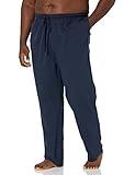 Amazon Essentials Men's Cotton Knit Pajama Pant, Navy, Large