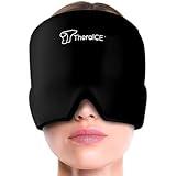 TheraICE Migraine Relief Cap, Soothing Headache Hat Ice Pack Mask, Face Cold Compress Cooling Gel Head Wrap Products for Tension, Stress & Hangover