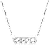 JAPA Shop18K Gold Plated Cubic Zirconia Square Necklace for Women