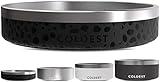 Coldest Dog Bowl - Anti Rust Metal & Non Slip Dog Bowls Large, Spill Proof Heavy Duty 3 Layers Insulated Dog Bowl - Food and Water Bowl for Dogs, Cats & Pets, Dishwasher Safe (21 oz, Black Leopard)