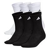 Athletic Cushioned Crew Socks with arch compression for a secure fit (6-Pair)