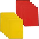 Galepromot 10Pcs Red Yellow Referee Card Set Sports Soccer Referee Warning Cards for Football Soccer Coach and Referee Scorebooks