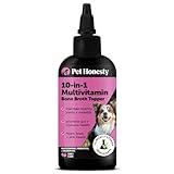 Dog Multivitamin Supplement with Salmon Oil for Dogs - Allergy Itch Relief, Digestion, Skin & Coat Health, Liquid Supplement - Dog Food Topper Bone Broth with Prebiotics (12 oz)