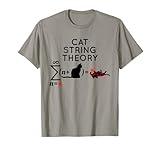 Cat String Theory Sarcastic Science Humor Funny T-Shirt for Men Women Girls Kids