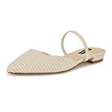 Nine West Women's Gorga Flat, Cream 150, 8