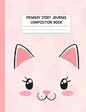 Cute Cat Primary Story Journal Composition Book: Grades K-2 School Exercise Book | Draw and Write - Half Page Lined Paper with Drawing Space | Handwriting Practice Paper (Notebook for Kids)