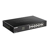 D-Link DGS-1100-16V2 16-Port Gigabit Smart Managed Switch 16 GbE Ports L2 VLANs Cable Diagnostics Web Managed Desktop or Rackmount Fanless NDAA Compliant Lifetime Warranty