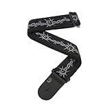 D'Addario Planet Waves 50 Millimeters Woven Guitar Strap - Barbed Wire