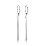 Amazon Essentials Sterling Silver Vertical Bar Dangle Earrings (previously Amazon Collection)