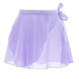 Lusofie Purple Ballet Wrap Skirt with Ties Girls Ballet Skirt Flowy Chiffon Toddler Ballet Skirt for Girls Teen Girls