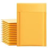 UCGOU Kraft Bubble Mailers 4x8 Inch 50 Pack Yellow Padded Envelopes #000 Small Business Mailing Packages Self Sealing Tear Resistant Boutique Bulk Mail Shipping Bags Bubble Mailers