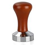 51mm Espresso Tamper-Premium Barista Coffee Tamper Coffee Tamper Classic Series Stainless Steel Espresso Tamper Coffee Press Tool Tamper Espresso Handle, 90x51mm, Solid wood, Stainless steel