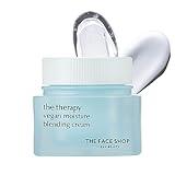 THE FACE SHOP The Therapy Vegan Moisture Blending Cream | Vegan Moisturizer | Cooling | Hydrating | Skin-Friendly | 2-in-1 Gel & Cream | K-Beauty