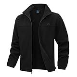 UTWGN Men's Soft Polar Fleece Jacket with Pockets Lightweight Outdoor Recreation Full Zip Coat