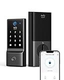 eufy Security Smart Lock C220, Fingerprint Keyless Entry Door Lock, Built-in Wi-Fi, App Remote Control, Front Door Smart Lock Deadbolt, 8Months Battery, Reliable Power, IP53 Waterproof, BHMA Grade 3