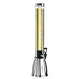 OGGI Beer Tower 3L/100oz - Beverage Dispenser with Spigot & Ice Tube, Margarita Tower, Mimosa Tower, Perfect Drink Dispensers for Parties, Drink Tower, Holds 6 Pints of Beer – Stainless