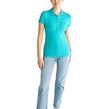 AEROPOSTALE Women's Aero Solid A87 Polo, Aqua Dream, Small