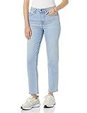 Amazon Essentials Women's High-Rise Straight Jean, Light Wash, 14